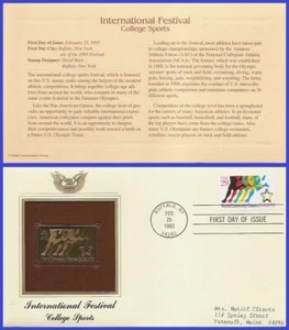 USA2 #2748 ADDR GOLDEN REPLICA FDC World University Games Buffalo - Bild 1 von 1