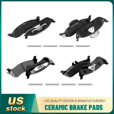 Juego de pastillas de freno delanteras + traseras de cerámica con hardware para Mercedes Benz ML320 ML350 ML430 Foto 1 de 4