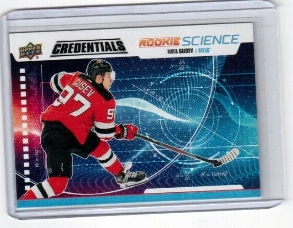 2019-20 UD Credentials Rookie Science Card RS-12 Nikita Gusev New Jersey Devils  - Image 1 of 2