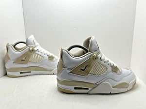 Nike Air Jordan Retro 4 “Sand Linen" (487724-118) White/Tan/Brown Size 5.5y - Picture 1 of 13
