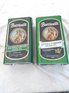 Two Empty Botticelli Olive Oil Cans - Picture 1 of 12