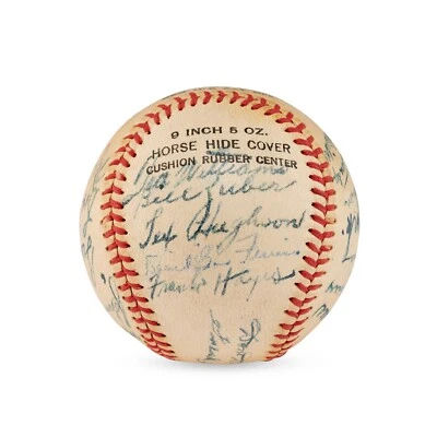1947 Boston Red Sox Team Signed Baseball w/ Ted Williams & HOF'ers PSA COA - Image 1 of 4