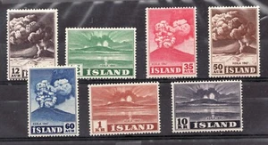 1948 Iceland Island Sc# 246-52, Eruption of Mt. Hekla - MNH set Cv$85.25 - Picture 1 of 1
