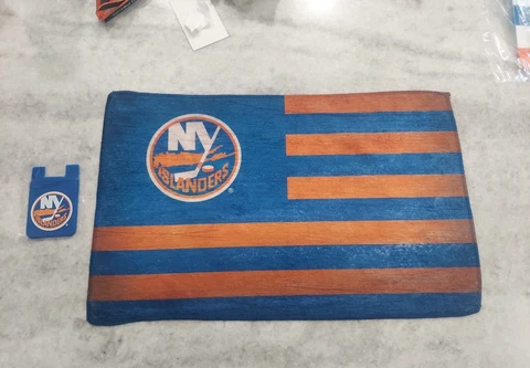 NEW YORK ISLANDERS hand towel flag design giveaway 5.8.2023 new Plus card holder Cover