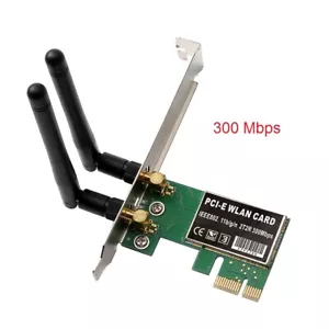 300Mbps PCI-E Wireless WiFi Card 2.4G Dual Band Network Adapter for Desktop - Picture 1 of 12