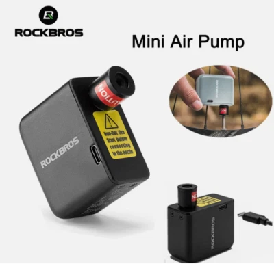Bomba de ar elétrica ROCKBROS mini bicicleta cubo 100PSI inflador de pneus de bicicleta portátil - Imagem 1 de 4
