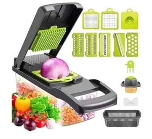 14 in 1 Vegetable Chopper Salad Fruit Mandolin Slicer Food Dicer Cutter Peeler - Picture 1 of 15