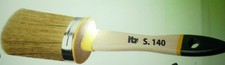 Pennello Ovalino Setola Bionda Manico Legno S 140 Made in Italy Confezione 12 pz