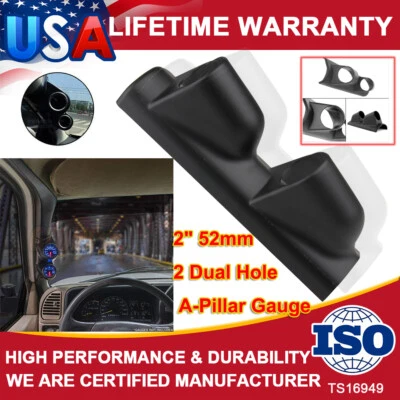 Soporte universal para coche de 2" 52 mm medidor de pilar medidor de doble orificio soporte de montaje en cápsula Foto 1 de 4