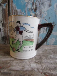 West Ham United F.C. Rare Handpainted 1950s Britannia Designs Ltd Tankard Mug - Picture 1 of 6