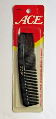 Peine de Bolsillo Ace 5" Negro AA001 Hecho en EE. UU. NUEVO Y Sellado Goody De Colección Foto 1 de 4