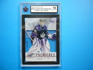 2007/08 UPPER DECK ICE CARD 196 JONATHAN BERNIER ROOKIE KSA 10 GEM MT 104/499 UD - Picture 1 of 2