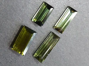 4 Afghan Tourmaline gemstones - faceted natural green tourmaline 6.15 CTS - Picture 1 of 11