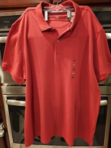 Polo Macy's Club Room XXL manga corta cuello talla 2XL totalmente nuevo rojo coral - Imagen 1 de 6