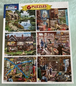 White Mountain Jigsaw Puzzles 6 pack asst sizes - Missing Toy Store ONLY 5 - Picture 1 of 7