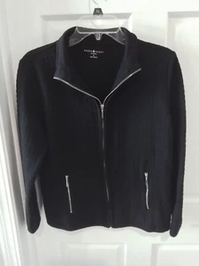 WOMEN'S KAREN SCOTT SPORT ZIP UP BLACK JACKET. SZ SMALL. - Picture 1 of 3