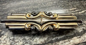 Accessories NYC Art Deco Belt Buckle Signed Multi tones Vintage - Picture 1 of 5