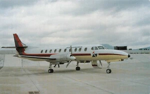 Air Virginia  Airlines Swearingen Metro lll N125AV Airplane Vtg Chrome Postcard  - Picture 1 of 2
