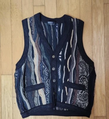 Authentic Coogi Cable-knit Buttoned Vest - Image 1 of 4