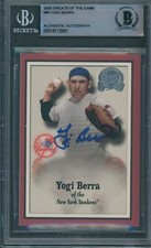 2000 Greats of the Game #89 Yogi Berra Beckett Authentic Autograph Signed *2801