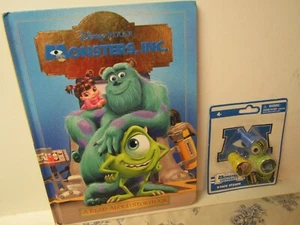 (2) Disney / Pixar "Monsters, Inc." & "Monsters University" Book & Stamp Set - Photo 1/12