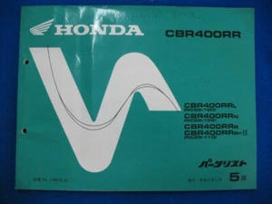 Honda CBR400RR Brand New Factory Original Parts Manual A116 - Foto 1 di 4