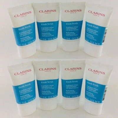 Лот 8 X Clarins свежий скраб освежающий крем скраб для лица путешествий 0,4 унц/15 мл - Изображение 1 из 4