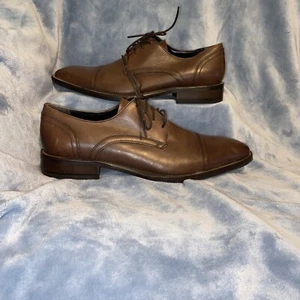 Kenneth Cole New York Men's Chief Council Cap Toe Oxfords Cognac Size 9.5 M 3b - Picture 1 of 9