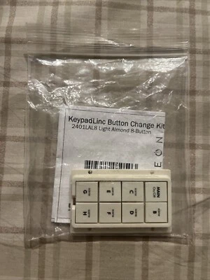 Insteon 2401LAL8 Light Almond 8-Button Keypadlinc Button Change Kit - Image 1 of 2