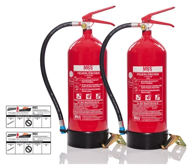 MBS-FIRE ® 2x 6L ABF Fettbrand Feuerlöscher 10 LE Fettbrände u. Gastronomie + Plakette