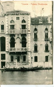 Italy Venezia - Palazzo Desdemona 1909 cover to Leicester MA USA on postcard - Picture 1 of 4