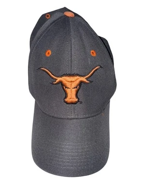 TX Longhorns Adult Baseball Cap Zephyr The Hat Sz 7 3/8 Gray Fitted Logo Sporty - Image 1 of 4