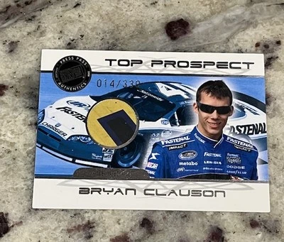 2008 Press Pass Top Prospects Race Used Bryan Clauson 14/330 USAC INDY NASCAR - Image 1 of 2