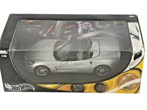 Hot Wheels 1/18 2003 Silver Corvette C6 Cabrio Diecast B6052 NUOVA SCATOLA, BELLA - Foto 1 di 10
