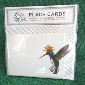 H & C DieCut Place Cards "Hummingbird" pkts of 12 BRAND NEW TABLEWARE/PARTYWARE - Picture 1 of 1
