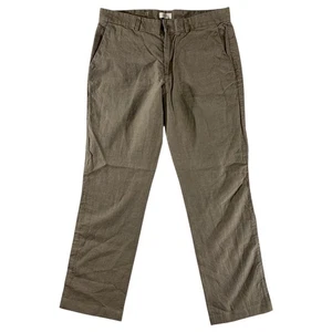 Pantalones de hombre Apolis Global Citizen talla 32 marrón chino mezcla de lino - Imagen 1 de 6
