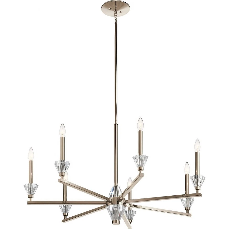 Kichler Calyssa 7 Light Chandelier Polished Nickel - 52002PN