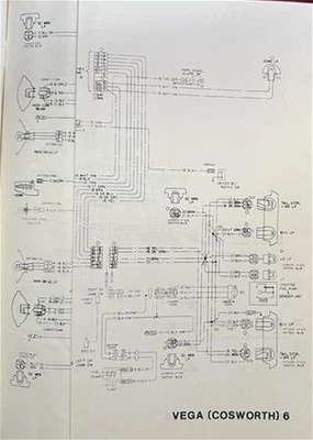 Diagramma Elettrico OEM Chevrolet Cosworth Vega 1976 - Immagine 1 di 3