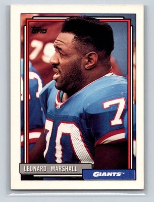1992 Topps #488b Leonard Marshall New York Giants - Image 1 of 2