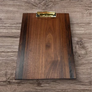 Handcrafted Walnut Clipboard Standard Size Gold Clip Office Work Classroom - Picture 1 of 4