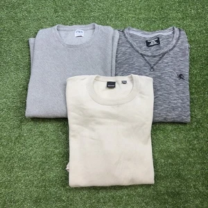 Men’s Knit Sweater Longsleeve  Short Sleeve Lot 3 Pc Express Zara Only & Sons XL - Picture 1 of 5