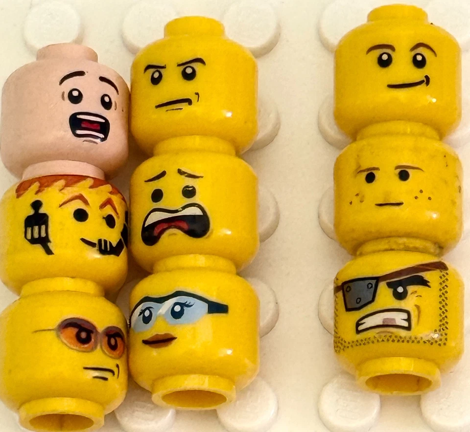 LEGO LEGO😊🌟 BULK LOT minifigure HEADS BOYS GIRLS CHILDREN ADULT TOYS/.;... - Image 1 of 1