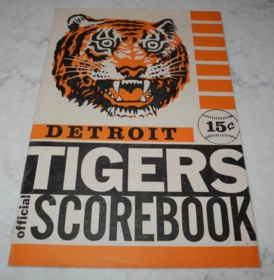 1964 Detroit Tigers vs Boston Red Sox Baseball Scorecard Roster Program Unscored - Image 1 of 3
