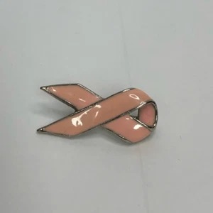 breast cancer pink ribbon awareness pin enamel 1 1/4 inch - Picture 1 of 4