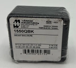 1 piece, Enclosure: multipurpose HM-1550QBK /E2UK Hammond Manufacturing - Picture 1 of 2