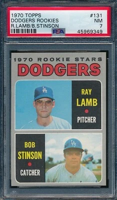1970 Topps Set Break # 131 Dodgers Rookies Lamb Stinson PSA 7 *OBGcards* - Image 1 of 2