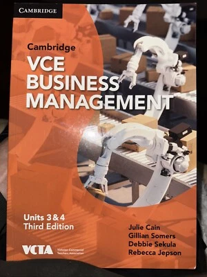Cambridge VCE Business Management Units 3 & 4 Third Edition Julie Cain Paperback - image 1 of 2
