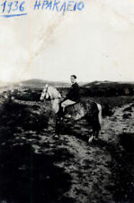 #41567 HERAKLION Greece 1936. Horse rider. Photo.
