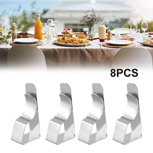 8Pcs Tablecloth Clamps Board Stable Clips Wedding Party Table Cover Holder Clips - Picture 1 of 24