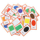  1 Set von Farbform Flash -Karten Bildungslernspielzeug Haushalt Kinder